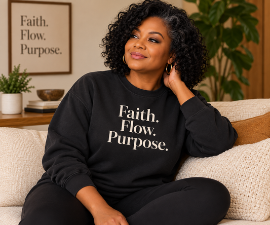 Faith. Flow. Purpose. Crewneck | Sacred Flow Design